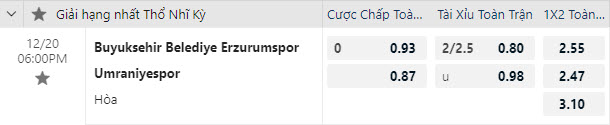 Nhận định, soi kèo Erzurumspor vs Umraniyespor, 18h00 ngày 20/12 - Ảnh 2